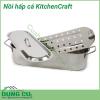 Nồi hấp cá Kitchen Craft được làm bằng chất liệu thép Cromagran không gỉ cao cấp, dầy dặn, bóng đẹp. Chúng ta có thể bày biện luôn thực phẩm ngay trên bàn ăn (sau khi hấp xong) mà không cần phải đặt cá lên đĩa