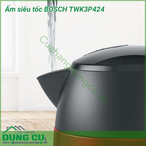 Ấm đun nước siêu tốc BOSCH TWK3P424 giải pháp đun nước nhanh, an toàn, hiệu quả, tiết kiệm điện. Ấm siêu tốc BOSCH là một trong những thiết bị gia dụng không thể thiếu trong mỗi gia đình