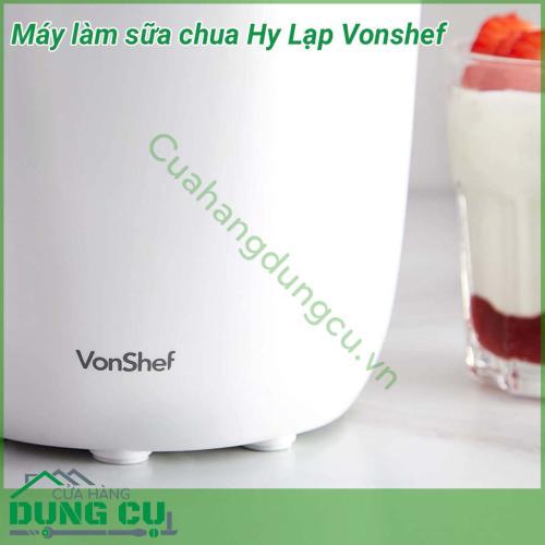 Máy làm sữa chua Hy Lạp Vonshef có thể làm cả sữa chua Hy Lạp hay sữa chua thường nhờ 2 chế độ đặt sẵn của máy. Nhờ có giỏ lọc tách nước nên rất tiện lợi, các mẹ sẽ được thưởng thức món sữa chua Hy Lạp bổ dưỡng hơn gấp nhiều lần sữa chua thường