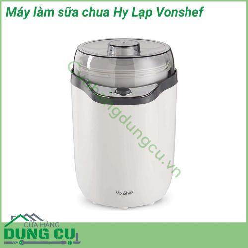 Máy làm sữa chua Hy Lạp Vonshef có thể làm cả sữa chua Hy Lạp hay sữa chua thường nhờ 2 chế độ đặt sẵn của máy. Nhờ có giỏ lọc tách nước nên rất tiện lợi, các mẹ sẽ được thưởng thức món sữa chua Hy Lạp bổ dưỡng hơn gấp nhiều lần sữa chua thường