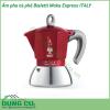 Ấm pha cà phê Bialetti Moka Express ITALY giúp bạn dễ dàng tự chuẩn bị cho mình một tách cà phê đậm đà hương vị cho một ngày mới đầy năng động và sáng tạo. Ấm pha cà phê Bialetti Moka Express màu đỏ bạc sang trọng thiết kế đẹp mắt, tiện lợi 