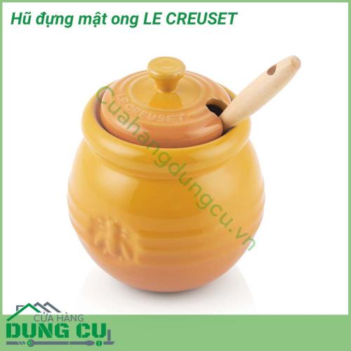 Hũ đựng mật ong LE CREUSET bằng gốm đá dung tích 480ml dùng đựng mật ong. Tráng men cao cấp chống mùi hôi, ố màu, sứt mẻ và nứt. 