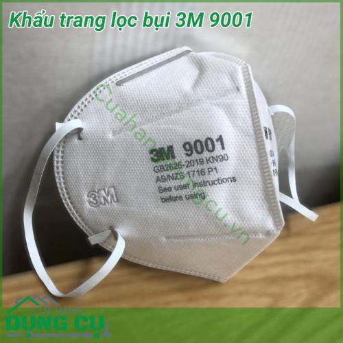 Khẩu trang lọc bụi 3M 9001 bảo vệ hô hấp, bảo vệ người lao động trong công việc có phát sinh bụi, quá trình gia công mài, cắt có mảnh kim loại, chà nhám, đóng gó,..khẩu trang được thiết kế gọn nhẹ đem lại sự thoải mái và thuận tiện cho người sử dụng