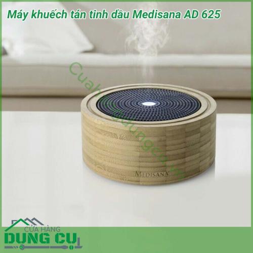 Máy khuếch tán tinh dầu Medisana AD 625 giúp tạo bầu không khí trong lành, chăm sóc sức khỏe gia đình. Sản phẩm được làm bằng tre và được sử dụng để lan tỏa mùi hương kích thích hoặc làm dịu trong phòng