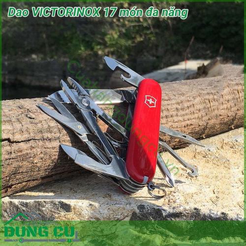 Dao gấp đa năng 17 món Victorinox có rất nhiều chức năng hữu ích, tiện dụng như: mở nút chai, mở bia, kéo, dao, tuốc vít, kìm.... hầu như đáp ứng được yêu cầu thiết thực hàng ngày