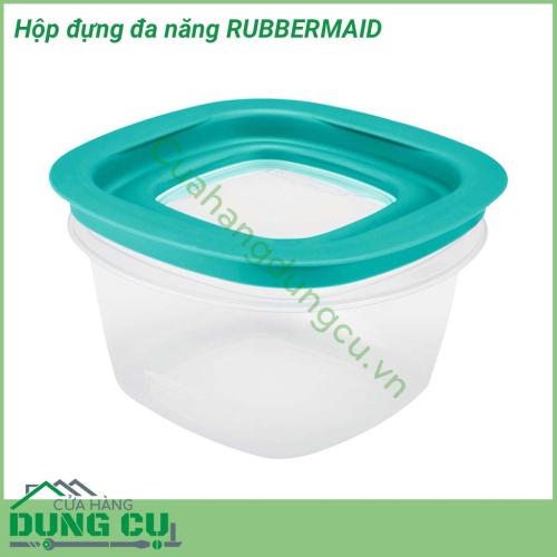 Hộp đựng đa năng 42 món Rubbermaid nhựa crystal chống trầy xước cực tốt. Hộp nắp kín chân không, hoàn toàn không hở khí giúp thực phẩm tươi và giữ mùi vị được lâu hơn. Hộp cực kỳ an toàn khi sử dụng cho lò vi sóng và máy rửa chén.