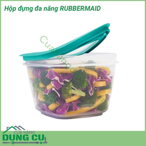 Hộp đựng đa năng 42 món Rubbermaid nhựa crystal chống trầy xước cực tốt. Hộp nắp kín chân không, hoàn toàn không hở khí giúp thực phẩm tươi và giữ mùi vị được lâu hơn. Hộp cực kỳ an toàn khi sử dụng cho lò vi sóng và máy rửa chén.