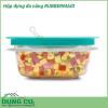 Hộp đựng đa năng 42 món Rubbermaid nhựa crystal chống trầy xước cực tốt. Hộp nắp kín chân không, hoàn toàn không hở khí giúp thực phẩm tươi và giữ mùi vị được lâu hơn. Hộp cực kỳ an toàn khi sử dụng cho lò vi sóng và máy rửa chén.