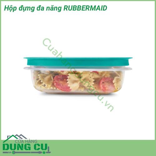 Hộp đựng đa năng 42 món Rubbermaid nhựa crystal chống trầy xước cực tốt. Hộp nắp kín chân không, hoàn toàn không hở khí giúp thực phẩm tươi và giữ mùi vị được lâu hơn. Hộp cực kỳ an toàn khi sử dụng cho lò vi sóng và máy rửa chén.