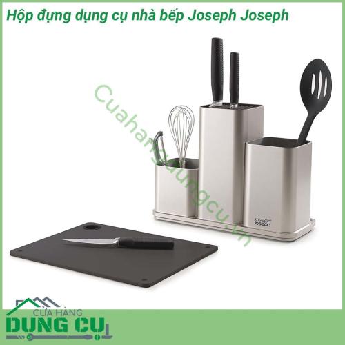 Hộp đựng dụng cụ nhà bếp Joseph Joseph kèm 1 thớt chống trượt siêu đẹp. Hộ đựng dụng cụ nhà bếp sự lựa chọn hoàn hảo cho những căn bếp nhỏ, các chị thích sự tiện lợi và ngăn nắp.