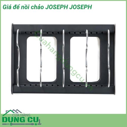 Giá để nồi chảo JOSEPH JOSEPH hoàn hảo để lưu trữ nhiều loại chảo, vung và khay nướng. Giá để nồi chảo bao gồm 1 khung điều chỉnh và 10 bộ chia dây chống xước có thể điều chỉnh với các khe tay cầm chảo