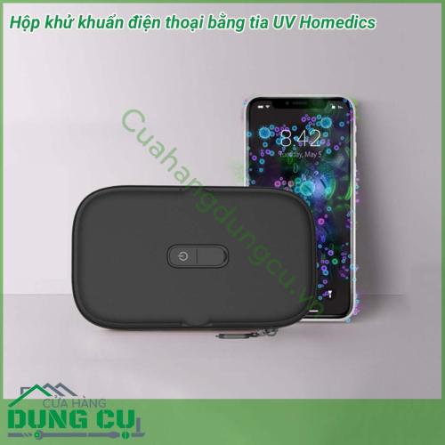 Hộp khử khuẩn điện thoại bằng tia UV Homedics cách hiệu quả nhất để giảm thiểu lượng vi khuẩn có trên các thiết bị di động, góp phần bảo vệ sức khỏe cho bản thân và gia đình.