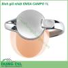 Bình giữ nhiệt EMSA CAMPO 1L chất liệu cao cấp bóng đẹp và rất bền, lõi giữ nhiệt bằng thủy tinh có khả năng giữ nóng 12h, giữ lạnh 24h, sản phẩm thích hợp để đựng nước nóng, hãm trà, các loại nước lá….