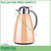 Bình giữ nhiệt EMSA CAMPO 1L chất liệu cao cấp bóng đẹp và rất bền, lõi giữ nhiệt bằng thủy tinh có khả năng giữ nóng 12h, giữ lạnh 24h, sản phẩm thích hợp để đựng nước nóng, hãm trà, các loại nước lá….