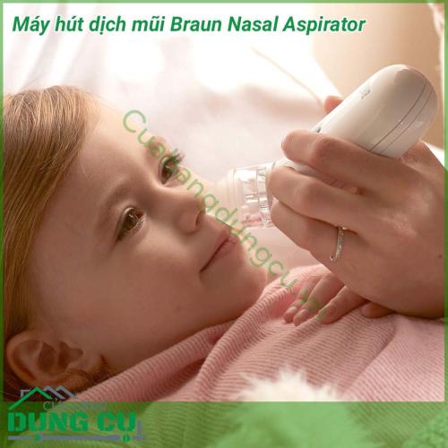 Máy hút mũi cho bé Braun Nasal Aspirator giải pháp đa năng làm giảm nhanh chóng và dễ dàng tình trạng tắc nghẽn xoang và nghẹt mũi ở trẻ sơ sinh hoặc trẻ nhỏ.