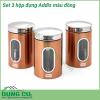 Set 3 hộp đựng Addis màu đồng siêu đẹp