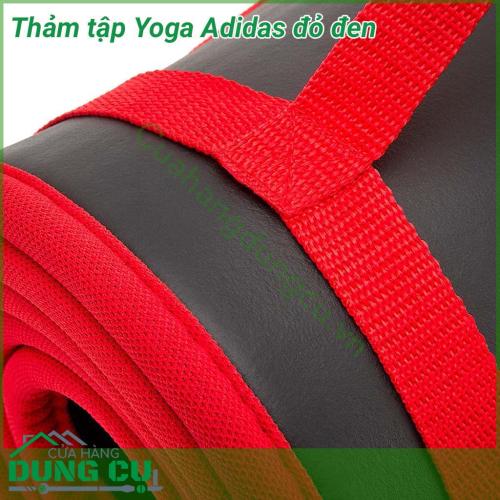 Thảm tập Yoga Adidas đỏ đen được làm từ chất liệu cao su NBR cao cấp, cực êm và bề mặt chống trơn trượt cực tốt. Thảm có độ dày 1cm giúp bảo vệ tay, đầu gối và các bộ phận trên cơ thể do đó bạn không cần phải lo lắng bị tổn thương khi tập luyện Yoga.