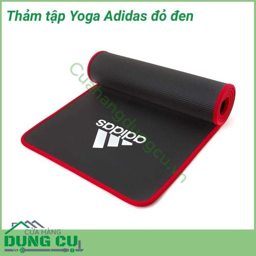 Thảm tập Yoga Adidas đỏ đen được làm từ chất liệu cao su NBR cao cấp, cực êm và bề mặt chống trơn trượt cực tốt. Thảm có độ dày 1cm giúp bảo vệ tay, đầu gối và các bộ phận trên cơ thể do đó bạn không cần phải lo lắng bị tổn thương khi tập luyện Yoga.