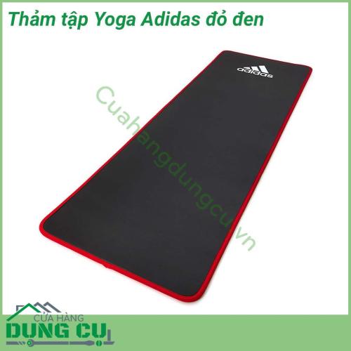 Thảm tập Yoga Adidas đỏ đen được làm từ chất liệu cao su NBR cao cấp, cực êm và bề mặt chống trơn trượt cực tốt. Thảm có độ dày 1cm giúp bảo vệ tay, đầu gối và các bộ phận trên cơ thể do đó bạn không cần phải lo lắng bị tổn thương khi tập luyện Yoga.