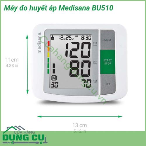 Máy đo huyết áp Medisana BU510 một trong những loại máy đo huyết áp tốt nhất và cho kết quả nhanh, chính xác nhất hiện nay.