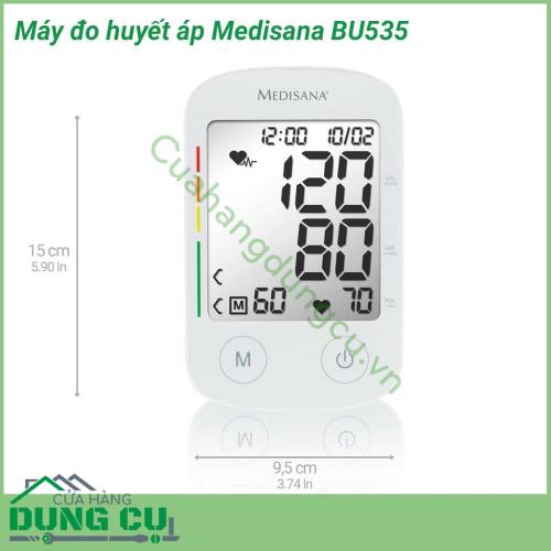 Máy đo huyết áp Medisana BU535 ngày càng được ưa chuộng bởi thiết kế nhỏ gọn, tiện lợi khi mang theo mà lại dễ dàng sử dụng và cho ra kết quả nhanh, chính xác