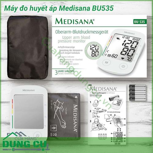 Máy đo huyết áp Medisana BU535 ngày càng được ưa chuộng bởi thiết kế nhỏ gọn, tiện lợi khi mang theo mà lại dễ dàng sử dụng và cho ra kết quả nhanh, chính xác