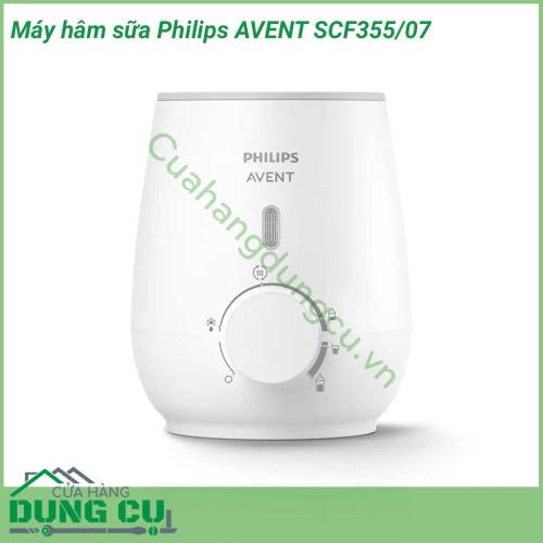 Máy hâm sữa Philips AVENT SCF355/07 giải pháp tuyệt vời giúp đảm bảo dinh dưỡng cho bữa ăn của bé, giúp các mẹ chủ động hâm sữa một cách nhanh chóng mà không phải đợi lâu