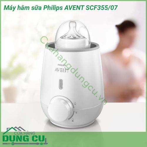 Máy hâm sữa Philips AVENT SCF355/07 giải pháp tuyệt vời giúp đảm bảo dinh dưỡng cho bữa ăn của bé, giúp các mẹ chủ động hâm sữa một cách nhanh chóng mà không phải đợi lâu