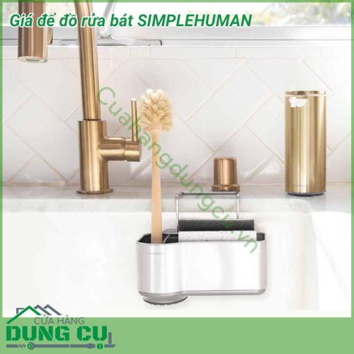 Giá để đồ rửa bát Simplehuman đang dần trở thảnh 1 món phụ kiện bếp không thể thiếu đối với khu vực bếp rửa bát chén, sản phẩm này giúp người nội trợ dễ dàng sử dụng để đựng những vật dụng cần thiết trong gia đình như giẻ rửa bát, khăn lau bếp ..