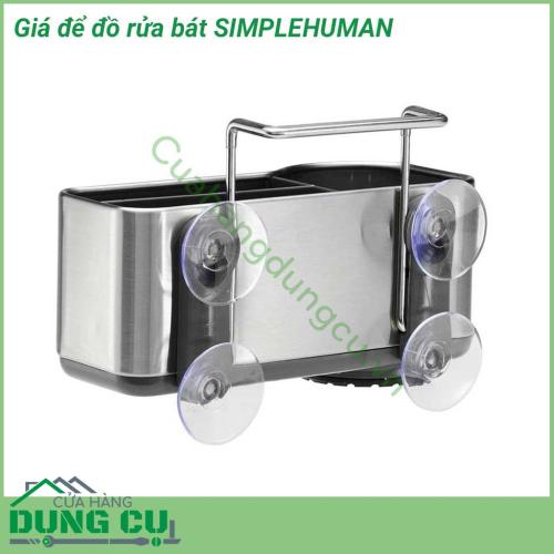 Giá để đồ rửa bát Simplehuman đang dần trở thảnh 1 món phụ kiện bếp không thể thiếu đối với khu vực bếp rửa bát chén, sản phẩm này giúp người nội trợ dễ dàng sử dụng để đựng những vật dụng cần thiết trong gia đình như giẻ rửa bát, khăn lau bếp ..