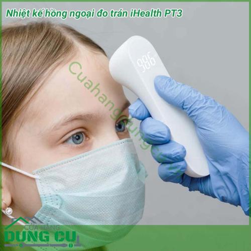 Nhiệt kế hồng ngoại đo trán iHealth PT3 đo nhiệt độ không cần chạm, vừa an toàn vừa vệ sinh. Với cảm biến nhiệt độ hồng ngoại tích hợp, nhiệt kế có thể đọc nhiệt độ cơ thể trong vòng 3cm tính từ tâm trán mà không cần tiếp xúc vật lý.