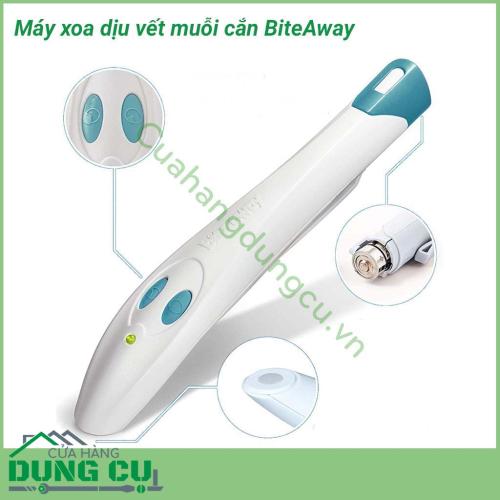 Máy xoa dịu vết muỗi cắn BiteAway sẽ giúp bạn xử lí những vết cắn từ muỗi và vết cắn của côn trùng, làm giảm đau tức thì đồng thời cũng giảm bớt tình trạng nhức và ngứa.