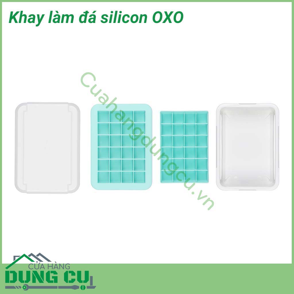 Khay làm đá silicon OXO chất lượng cao cấp, dễ dàng thao tác lấy đá, dễ vệ sinh. Một lựa chọn không thể bỏ qua cho mỗi gia đình