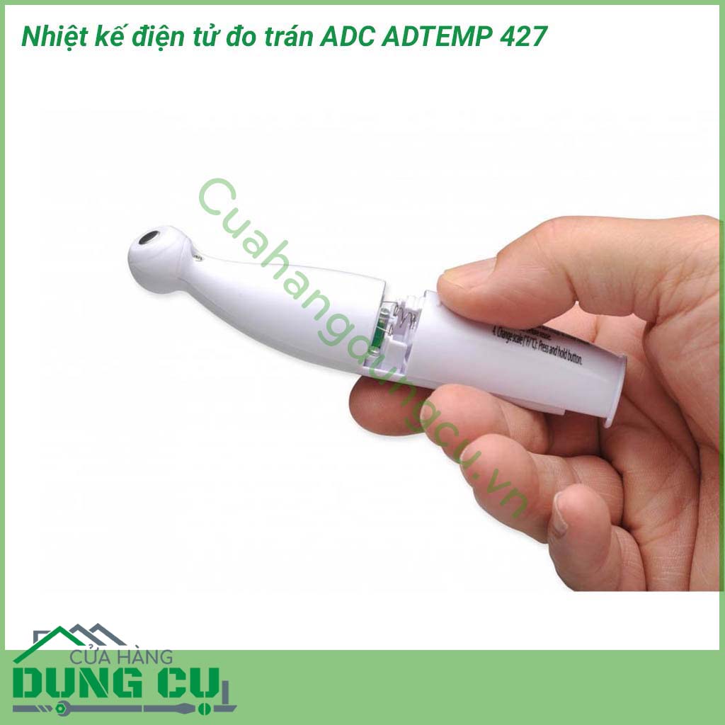 Nhiệt kế điện tử đo trán ADC ADTEMP 427 đo nhiệt độ không cần chạm, vừa an toàn vừa vệ sinh. Sử dụng công nghệ dẫn điện độc quyền được cấp bằng sáng chế mang lại kết quả nhanh chóng  chính xác như nhiệt kế thủy ngân trong vòng 6 giây