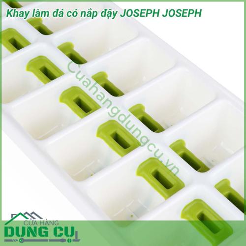 Khay làm đá thông minh có nắp đậy Joseph Joseph với thiết kế nắp đậy kín giúp đảm bảo vệ sinh nên khay rất đa năng, ngoài làm đá các mẹ có thể dùng để chia đồ ăn dặm cho bé yêu, hoặc cất trữ nước cốt hoa quả...