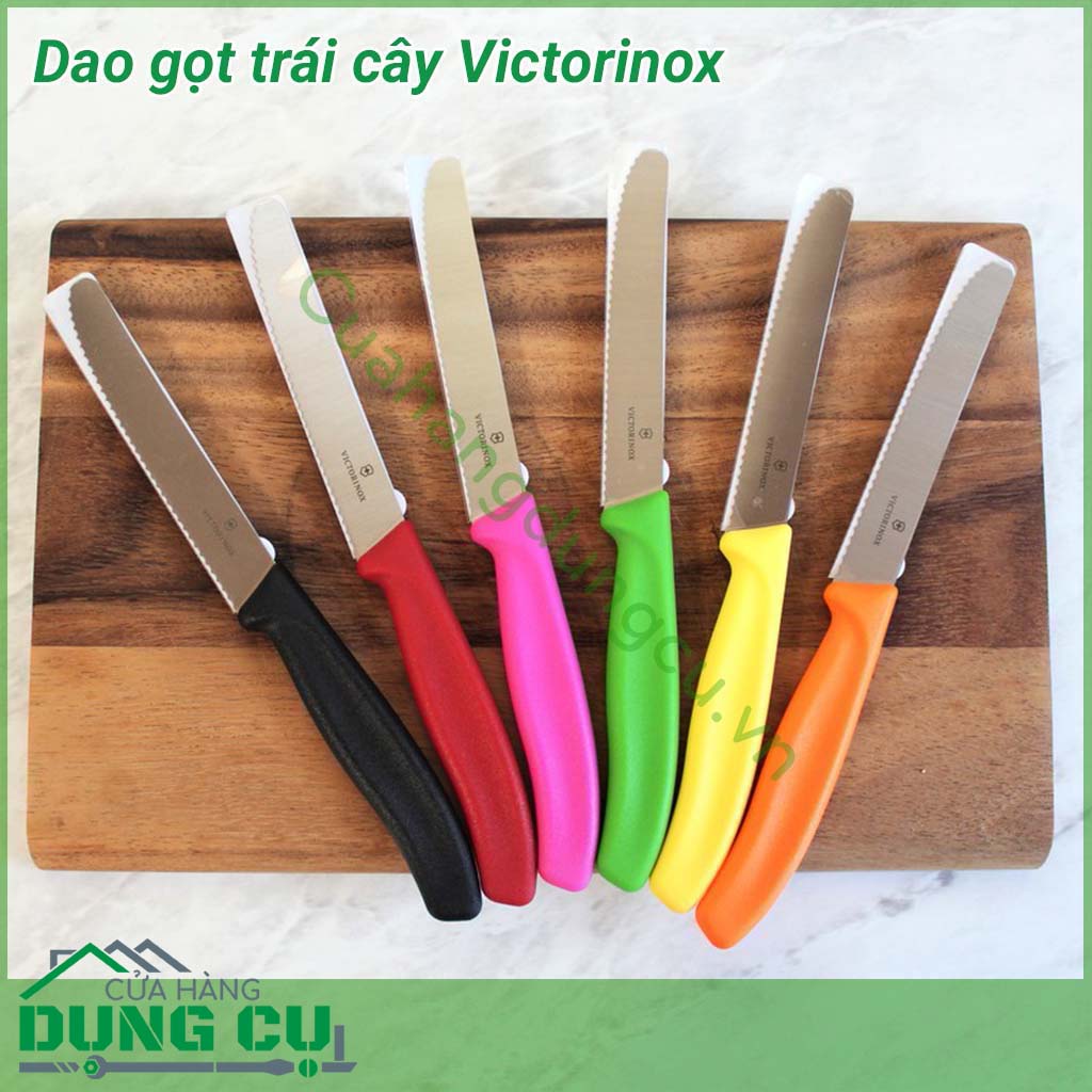 Dao gọt hoa quả Victorinox chuyên dùng để gọt hoa quả, là sản phẩm được nhiều người lựa chọn sử dụng trong gia đình. Set dao rất tiện trong chế biến thái đồ - mua 1 lần dùng mãi mãi.