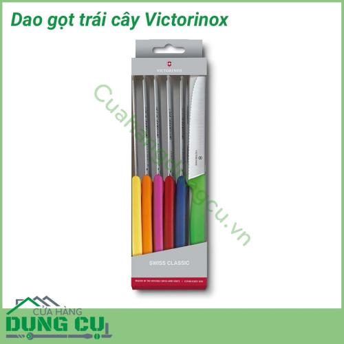 Dao gọt hoa quả Victorinox chuyên dùng để gọt hoa quả, là sản phẩm được nhiều người lựa chọn sử dụng trong gia đình. Set dao rất tiện trong chế biến thái đồ - mua 1 lần dùng mãi mãi.