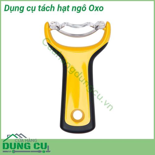 Dụng cụ tách hạt ngô Oxo giúp cho việc chuẩn bị thực phẩm trở nên nhanh chóng và dễ dàng, nhờ vào lưỡi dao bằng thép không gỉ sắc bén, bền lâu và tay cầm chống trượt thoải mái, tiện dụng cho phép lưỡi dao di chuyển trên các tai ngô một cách dễ dàng.