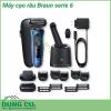 Máy cạo râu Braun serie 6 với thiết kế thân máy dạng thọn dài, bề mặt mềm mặt giúp cho việc cầm nắm máy khi thao tác cạo râu một cách dễ dàng và thoải mái nhất.