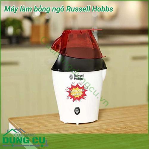 Máy làm bỏng ngô Russell Hobbs có thiết kế khá nhỏ gọn và đơn giản, dễ sử dụng. Chỉ sau khoảng 10-15 phút chờ đợi là chị em đã có 1 mẻ bỏng ngô vàng ươm, đẹp mắt.