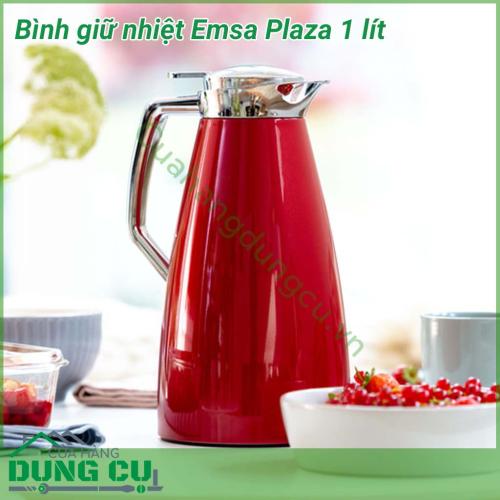 Bình giữ nhiệt Emsa Plaza 1L sở hữu thiết kế vô cùng ấn tượng với chất liệu nhựa ABS siêu bền, cùng sắc đỏ nổi bật. Sẽ là một thiết bị gia dụng không thể thiếu trong mỗi gia đình.