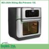 Nồi chiên không dầu Princess 10L giúp cho việc chiên rán không những nhanh gọn hơn, tiết kiệm thời gian hơn mà còn tốt hơn cho sức khỏe.