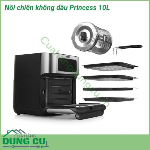 Nồi chiên không dầu Princess 10L giúp cho việc chiên rán không những nhanh gọn hơn, tiết kiệm thời gian hơn mà còn tốt hơn cho sức khỏe.