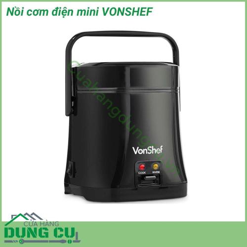 Nồi cơm điện mini VONSHEF kiểu dáng hiện đại, thiết kế nhỏ gọn, được trang bị nhiều chức năng nấu ăn rất tiện dụng mà người độc thân không nên bỏ qua.