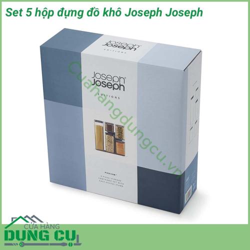 Hộp đựng đồ khô, gia vị Joseph Joseph dùng để đựng muối, đường, các loại gia vị hoặc một số loại thực phẩm như bim bim, hoa quả sấy, hạt khô, mì ống, ngũ cốc, sữa bột,.. rất tiện dụng. Thiết kế thông minh, gọn gàng và tiện lợi