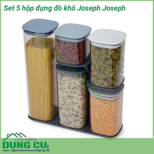 Hộp đựng đồ khô, gia vị Joseph Joseph dùng để đựng muối, đường, các loại gia vị hoặc một số loại thực phẩm như bim bim, hoa quả sấy, hạt khô, mì ống, ngũ cốc, sữa bột,.. rất tiện dụng. Thiết kế thông minh, gọn gàng và tiện lợi