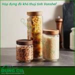 Hộp đựng đồ khô thủy tinh Vonshef