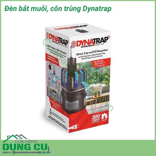 Đèn bắt muỗi, côn trùng Dynatrap sử dụng tia UV 365nm tạo ra ánh sáng ấm áp để thu hút muỗi, côn trùng về phía nó và quạt hút chân không hút côn trùng vào lồng giữ nơi chúng mất nước và chết