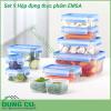 Hộp đựng thực phẩm Emsa được làm từ chất liệu nhựa polypropylene trong suốt, có nắp đậy màu xanh biếc rất đẹp. Chất liệu an toàn tuyệt đối cho trẻ nhỏ. Có thể sử dụng trong tủ lạnh, lò vi sóng. Chịu được nhiệt độ cao.