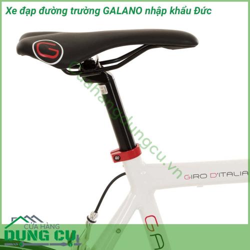 Xe đạp đường trường GALANO nhập khẩu Đức kích thước bánh xe 28 inch. Trọng lượng nhẹ, với khung và viền nhôm, thiết kế kim cương chịu lực, đảm bảo vững chắc, độ bền cao